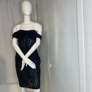 USED ONCE!!! Fashion Nova off shoulder mesh dress